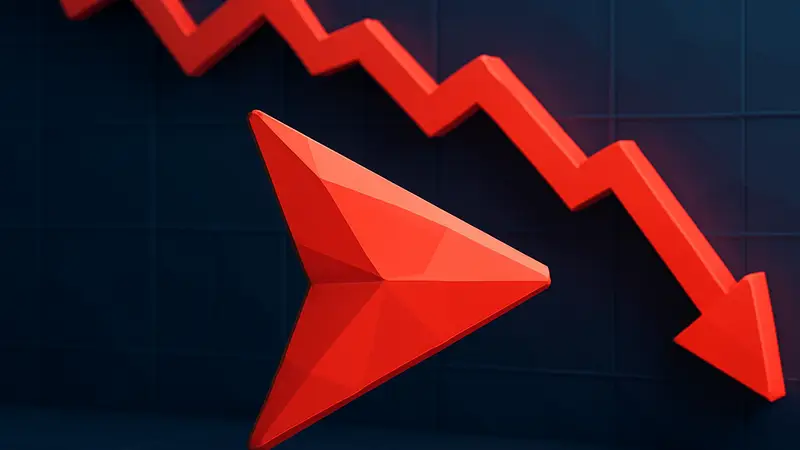 Логотип логистической компании Shadowfax на фоне падающего биржевого графика