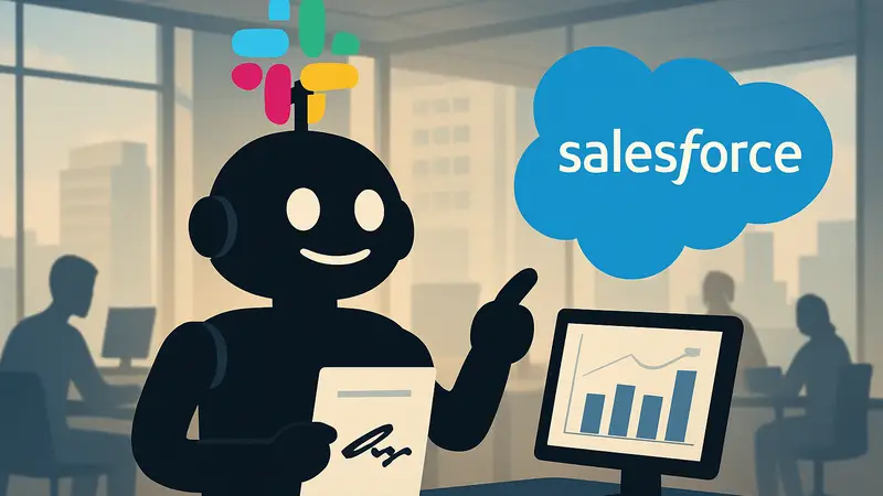 Логотип Slackbot, интегрированного с Salesforce, выполняющего бизнес-задачи