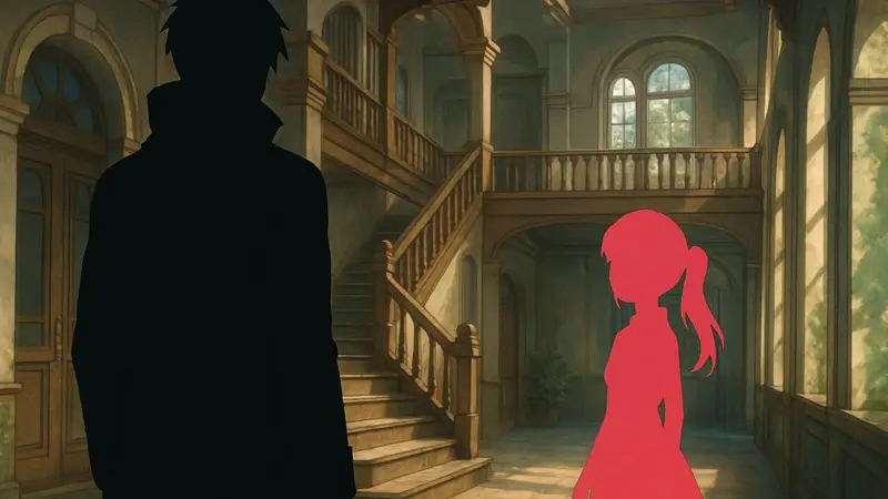 Кадр из аниме «Агенты Четырех Сезонов» с Агентом Зимы и Хинагику.