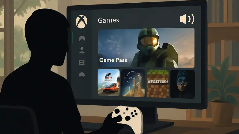 Интерфейс Xbox-приложения на ПК со звуковым оформлением