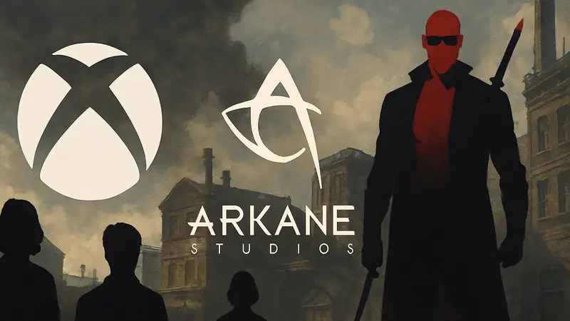 Логотип Xbox рядом с логотипами Arkane Studios и игры Marvel's Blade.