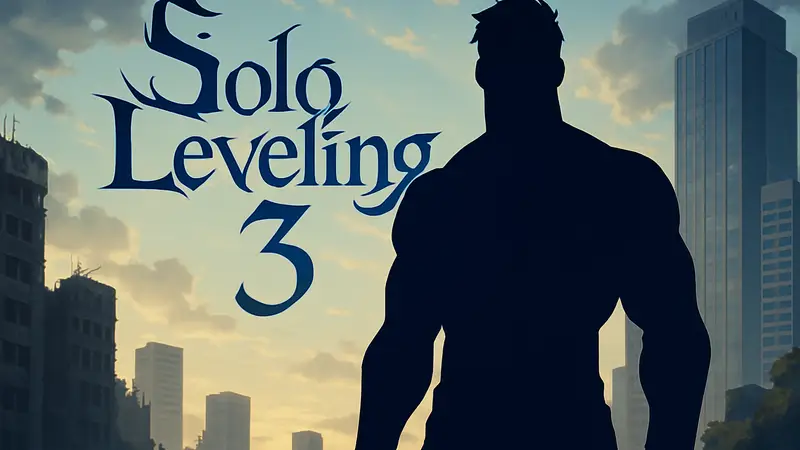 Изображение Томаса Андре из аниме Solo Leveling на фоне логотипа 3 сезона