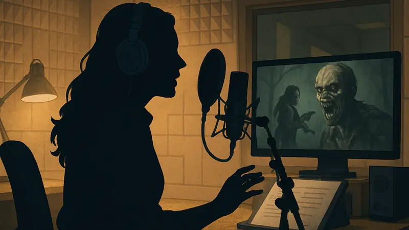 Анджела Сант'Альбано, актриса озвучки Resident Evil Requiem, в студии