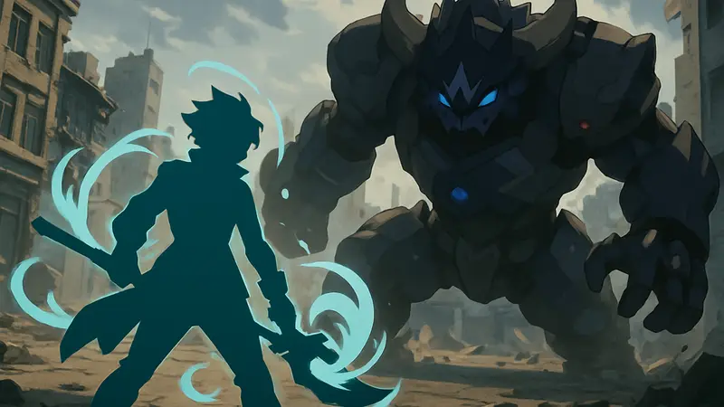 Новый герой Zenless Zone Zero с элементами ветра, на фоне эпичного босс-файта.