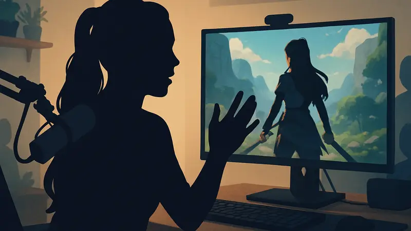 Известная стримерша Valkyrae на фоне своего стрима, комментирующая слухи