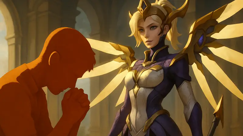 Игрок за Мерси извиняется за проблемы первого сезона Overwatch 2 на фоне ее мифического скина.