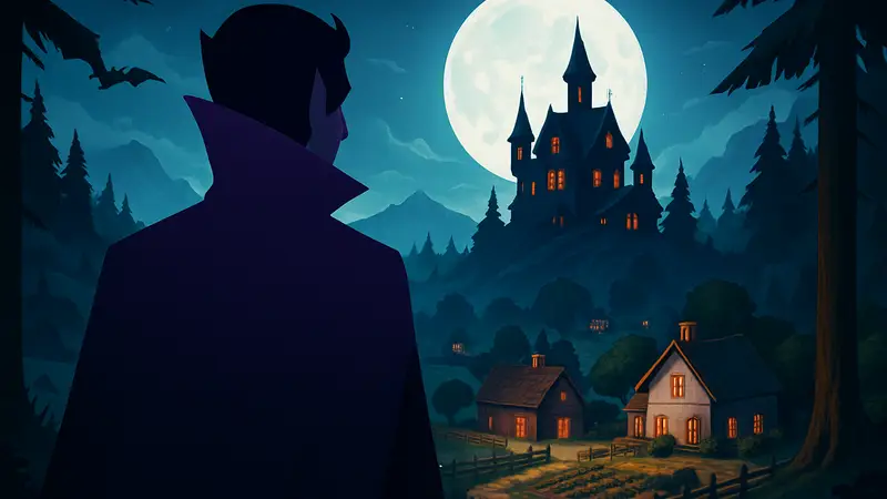 Обложка игры Moonlight Peaks, вампирский симулятор фермы, интервью разработчиков