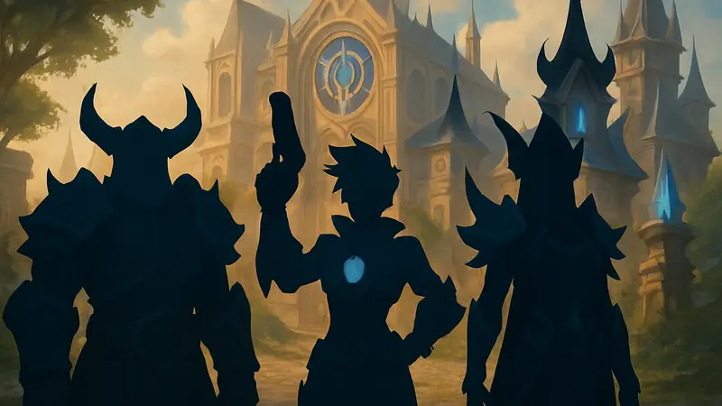 Изображение персонажей из World of Warcraft, Overwatch и Heroes of the Storm с новой кроссоверной косметикой.
