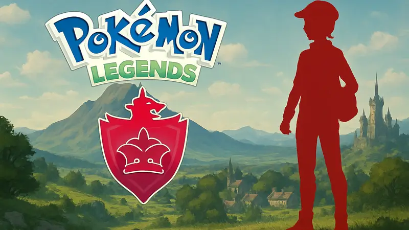 Логотип Pokemon Legends: Arceus с возможным дополнением 'Galar' или символы региона Галар