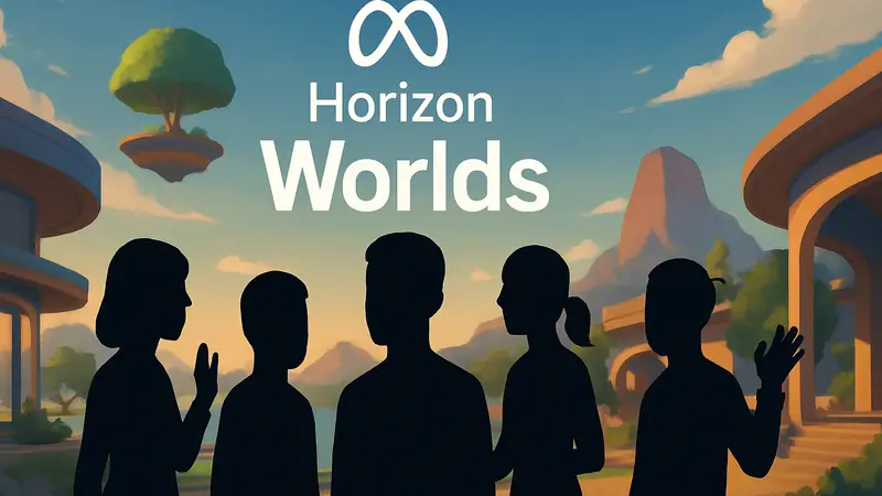 Игровая платформа Meta Horizon Worlds в VR с несколькими аватарами.