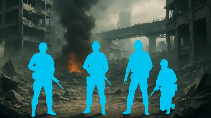 Игровой скриншот Battlefield 6 с солдатами на фоне разрушений, показывающий исправление багов.