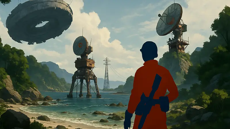 Изображение новой карты в ARC Raiders из тизера Embark Studios для обновления Riven Tides.