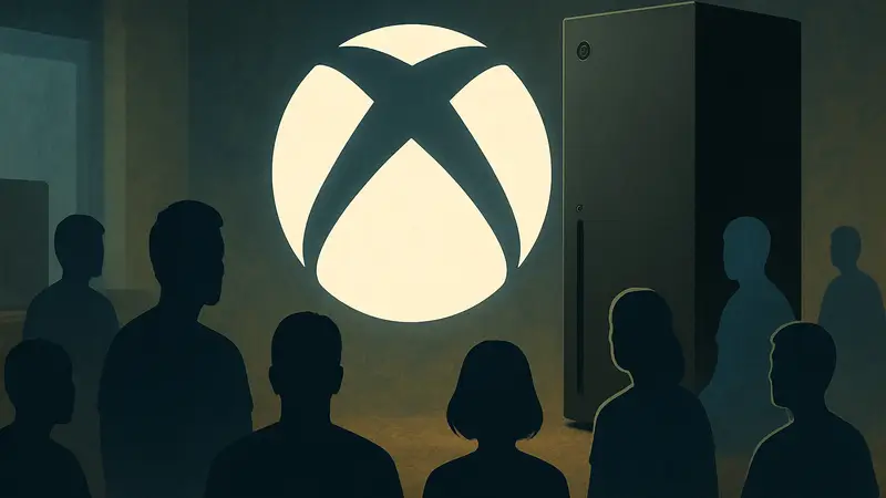 Логотип Xbox на фоне игровой консоли, символизирующий рекорд активных пользователей и их вовлеченность.