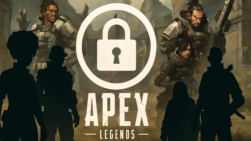 Логотип Apex Legends на фоне персонажей игры, символизирующий борьбу с читерами и честный геймплей