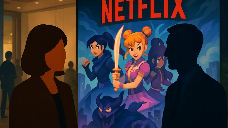 Мэгги Канг и Крис Эппельханс, режиссеры KPop Demon Hunters, на мероприятии Netflix