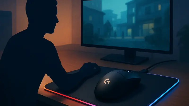 Игровая мышь Logitech G Pro X2 Superstrike на коврике с подсветкой