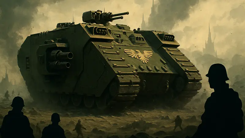 Культовый танк Лэндрейдер Warhammer 40,000 на поле боя