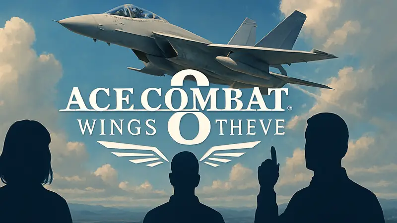Логотип Ace Combat 8: Wings of Theve или изображение самолета из игры.