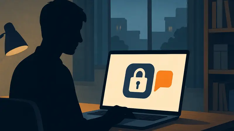 Логотип Talat на экране ноутбука, символизирующий конфиденциальность и локальное хранение данных