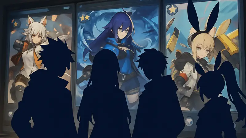 Игровые персонажи Zenless Zone Zero на фоне интерфейса баннеров гача-системы