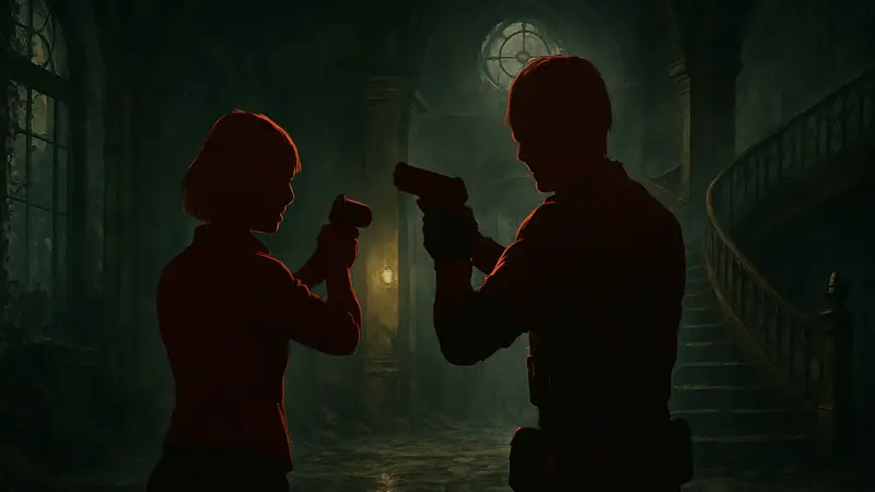 Персонажи Грейс и Леон из Resident Evil Requiem готовятся к сражению