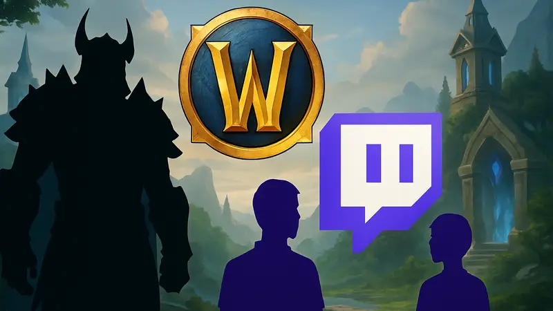 Изображение с логотипом World of Warcraft и символом Twitch, анонсирующее новые награды.