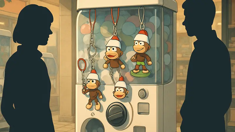 Новые брелоки и фигурки по игре Ape Escape в гасяпонах США и Канады в 2026 году.