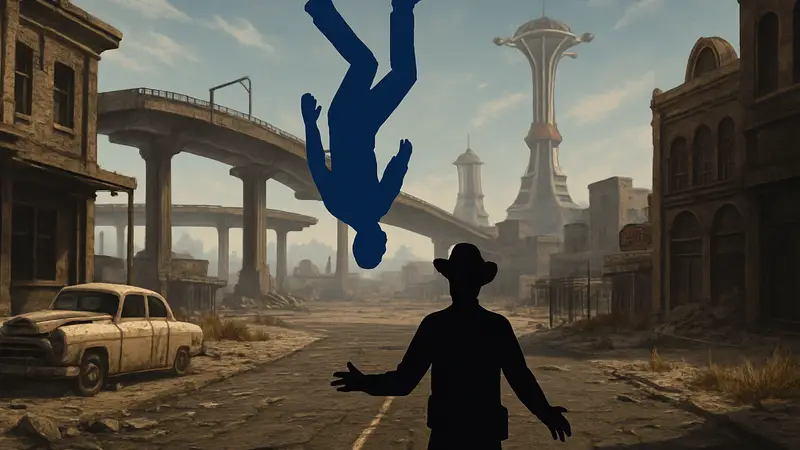 Скриншот из Fallout New Vegas, показывающий забавный баг, который хотят сохранить в ремастере.