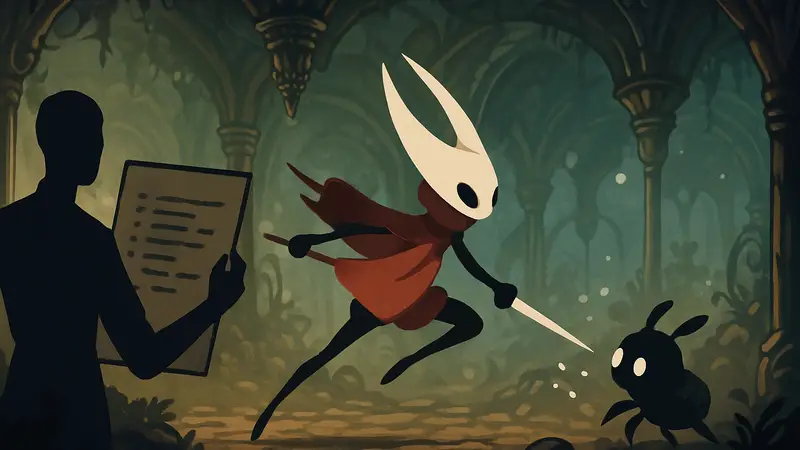 Hollow Knight Silksong скриншот с Хорнет, заметки патча, геймплей.