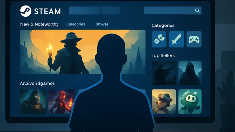 Интерфейс обновленного магазина Steam от Valve с новыми разделами и дизайном