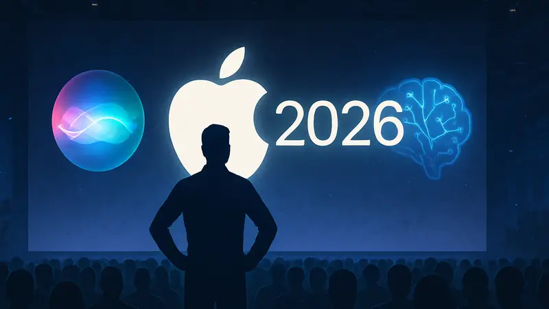 Логотип Apple WWDC 2026 с элементами, символизирующими Siri и ИИ.