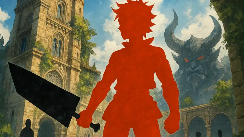 Обложка манги Black Clover с изображением Асты, анонсирующая новую главу.