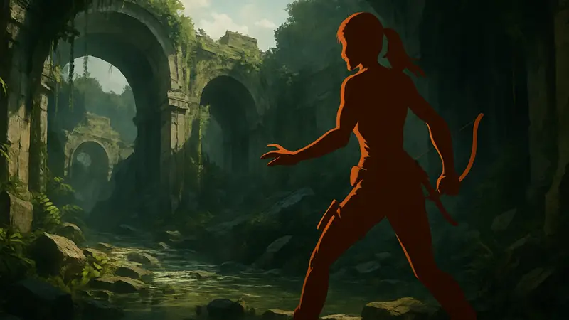Лара Крофт в игре Tomb Raider: Legacy of Atlantis, демонстрирующая новые анимации движений.