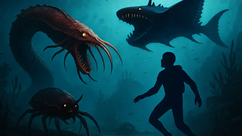 Жуткие существа Subnautica 2, избранные игроками, плавающие в подводном мире.