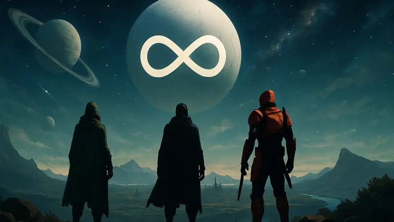 Концепт-арт вселенной Destiny, космический пейзаж или символика "Destiny Infinity"