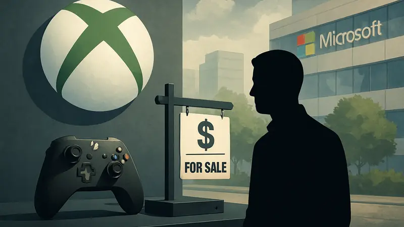 Логотип Xbox, геймпад, концепт продажи Xbox, Microsoft.