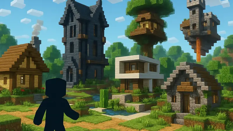 Подборка разнообразных и креативных домов в Minecraft, показывающая 70+ идей для строительства в игре.
