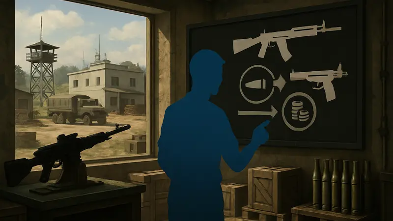 Скриншот игрового процесса Wardogs, демонстрирующий уникальную систему торговли оружием