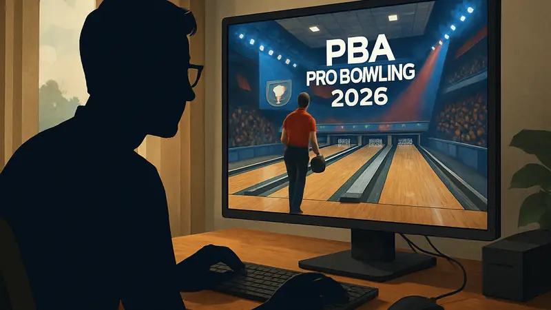 Игровой журналист играет в симулятор боулинга PBA Pro Bowling 2026 на ПК.