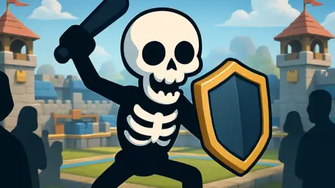 Как получить эмодзи «Скелет бьёт в щит» в Clash Royale