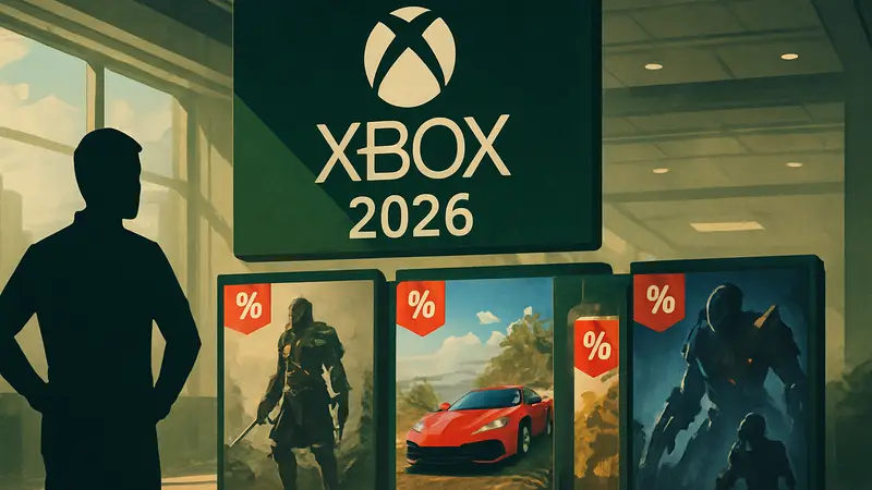 Xbox Летняя Распродажа 2026: логотип и обложки игр со скидками.