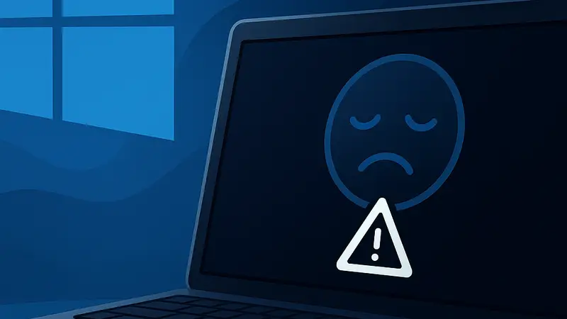 Изображение синего экрана смерти Windows 11 или черного экрана с ошибкой загрузки после установки обновления.