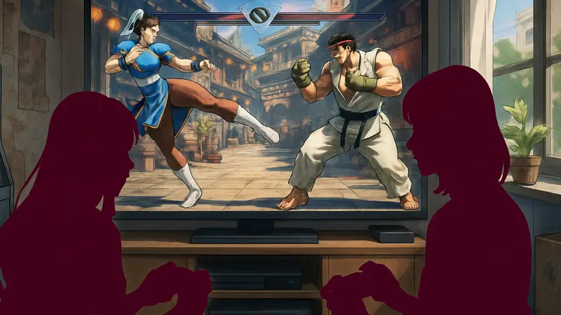 Девушки-персонажи аниме Young Ladies Don’t Play Fighting Games, сражающиеся в Street Fighter 6