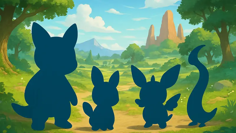 Игровые персонажи Pokopia, напоминающие покемонов, на фоне красочного мира.