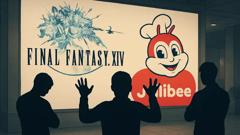 Логотип Final Fantasy 14 и Jollibee. Игроки недовольны неработающими промокодами.