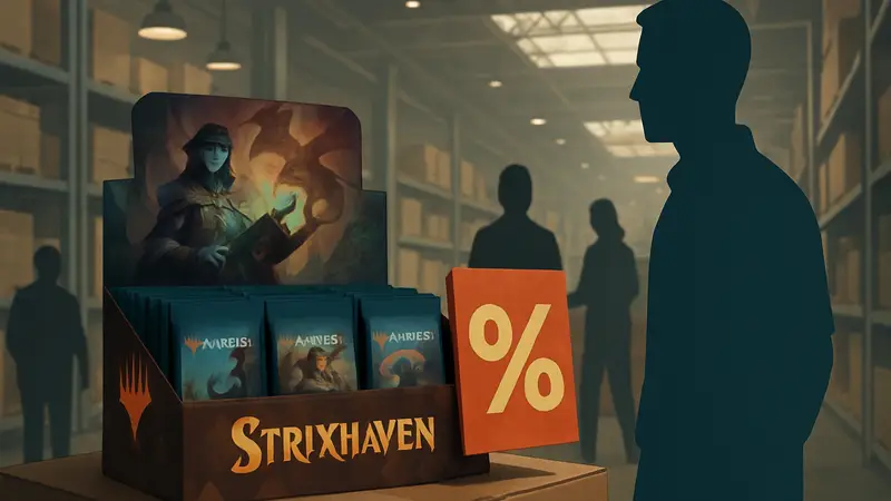 Коробка бустеров Magic: The Gathering Secrets of Strixhaven на распродаже Amazon со скидкой 15%.