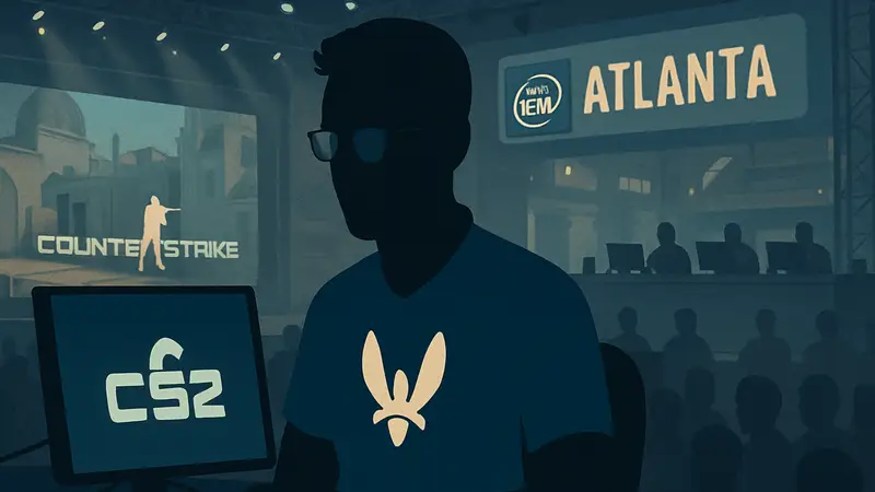 Киберспортсмен ropz из команды Vitality на турнире IEM Atlanta по CS2