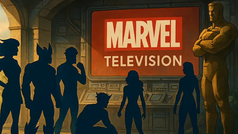 Кадр из мультсериала «Люди Икс ’97», герои-мутанты, логотип Marvel Television