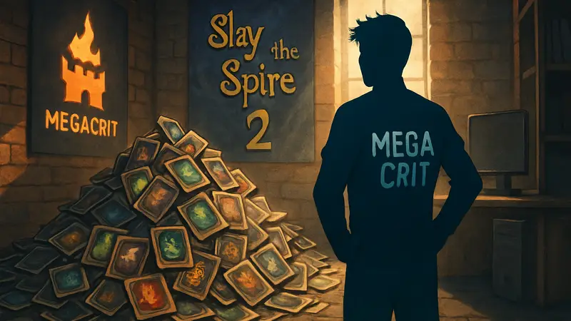 Разработчик Mega Crit Games смотрит на гору отброшенных идей карт для Slay the Spire 2.