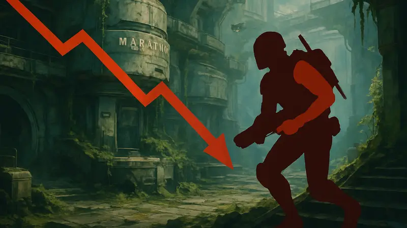 Marathon: игрок в экшен-шутере, символизирующий снижение онлайн-активности.